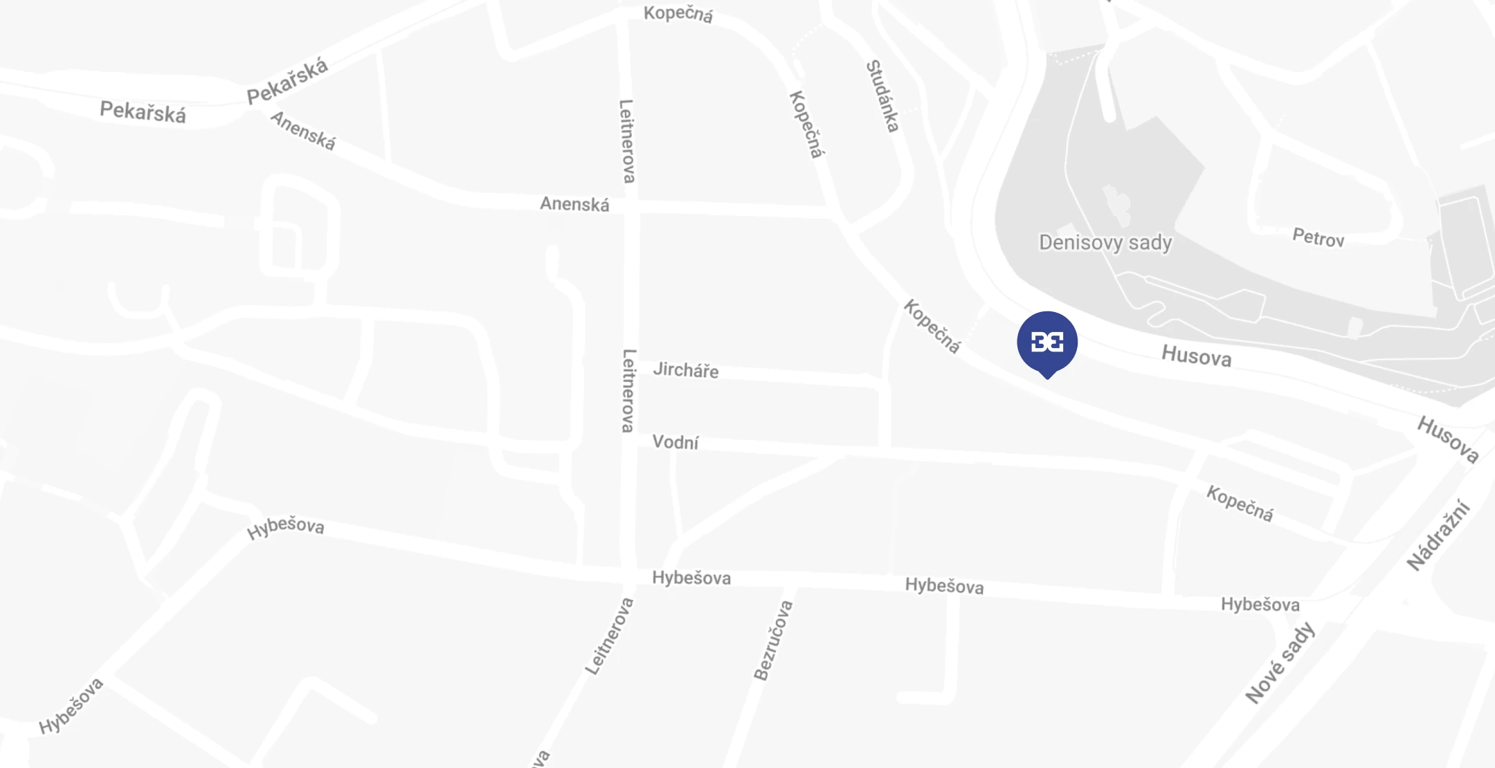 Mapa ke kanceláři Brno